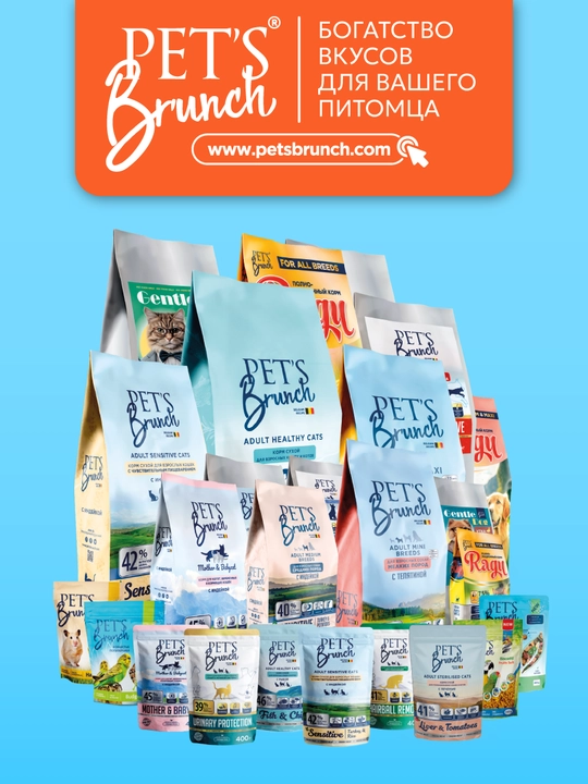 PET’S BRUNCH SENSETIVE tuyoqli ovqat hazm qiladigan mushuklar uchun quruq kuruq taom