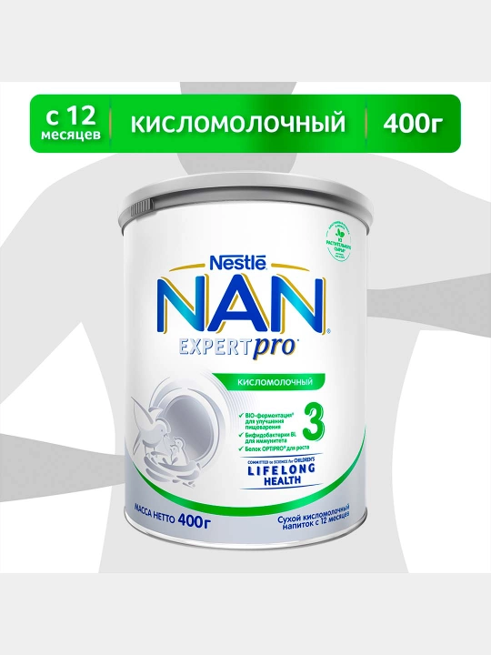 Детская смесь NAN 3, кисломолочный, 400 г