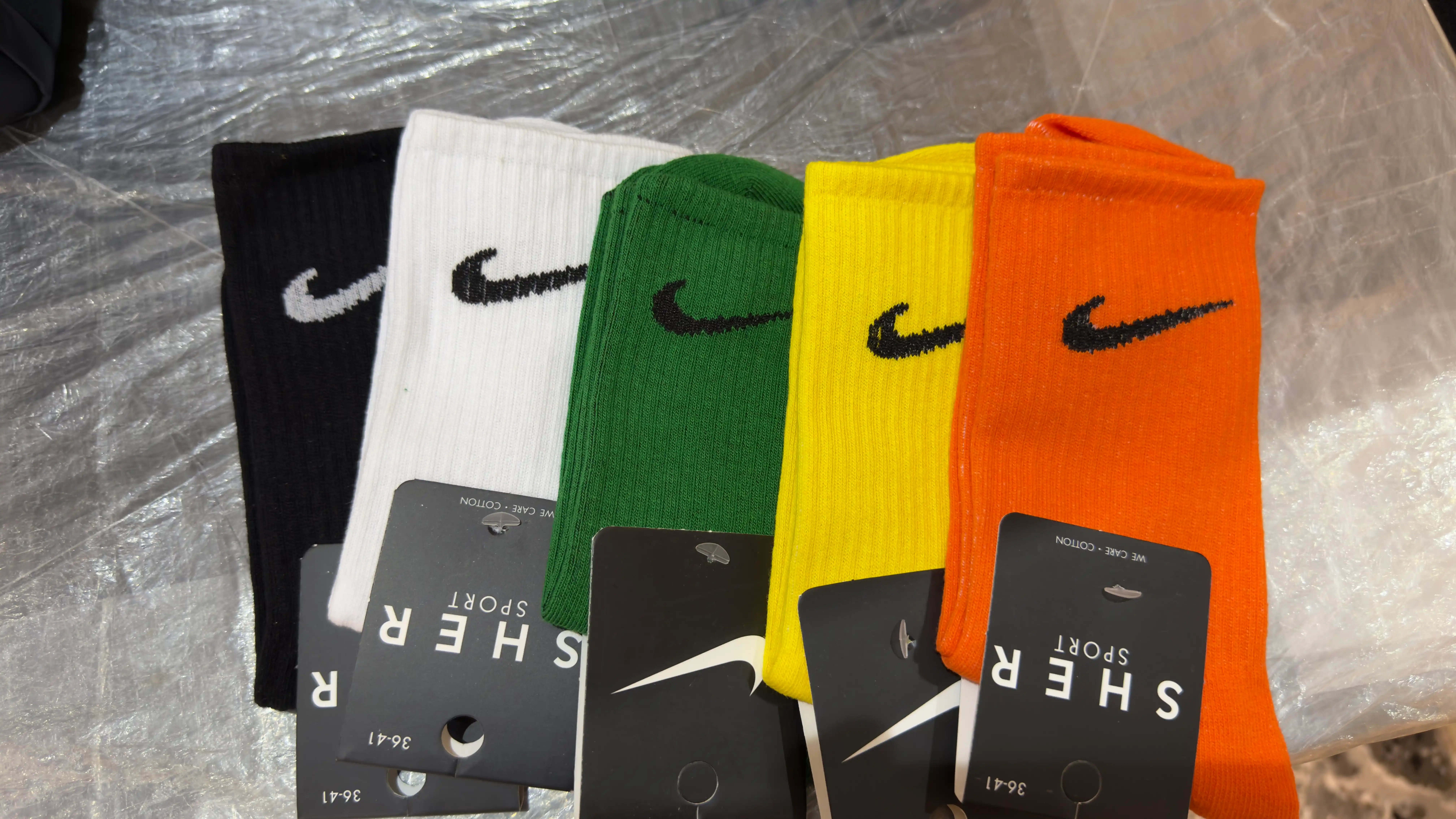 Rangli uzun sport paypoqlar, Nike, 5 talik to'plam 40 -44 36-38