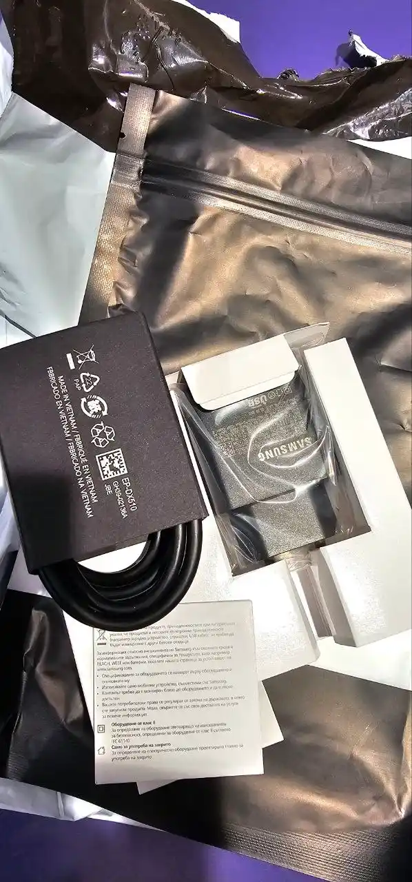 Samsung 45W USB-C (Type-C) Быстрое зарядное устройство + кабель USB-C 5A 1.8м