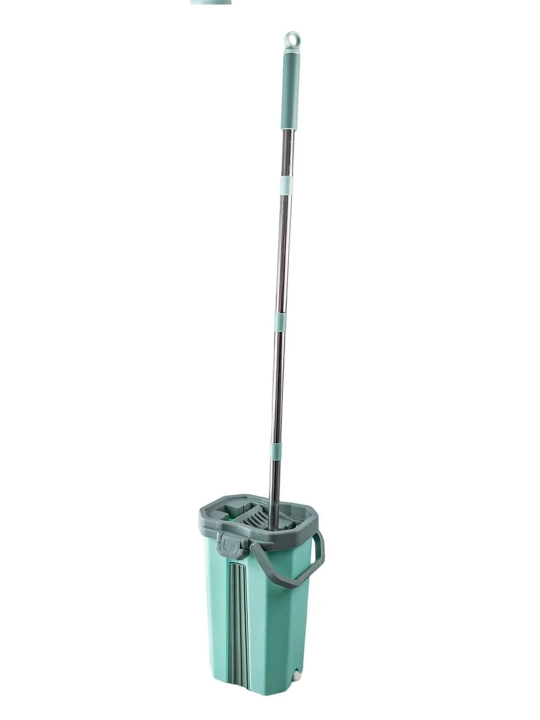 Zaminlarni yuvish uchun siqish va chelakli mop (8 l), 2 ta qo'shimcha