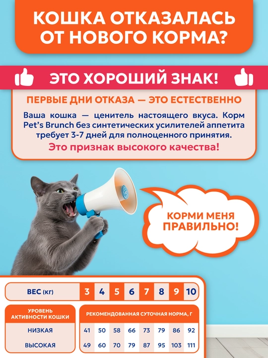 Корм сухой для стерилизованных кошек «PET’S BRUNCH ADULT STERILISED CATS» с печенью