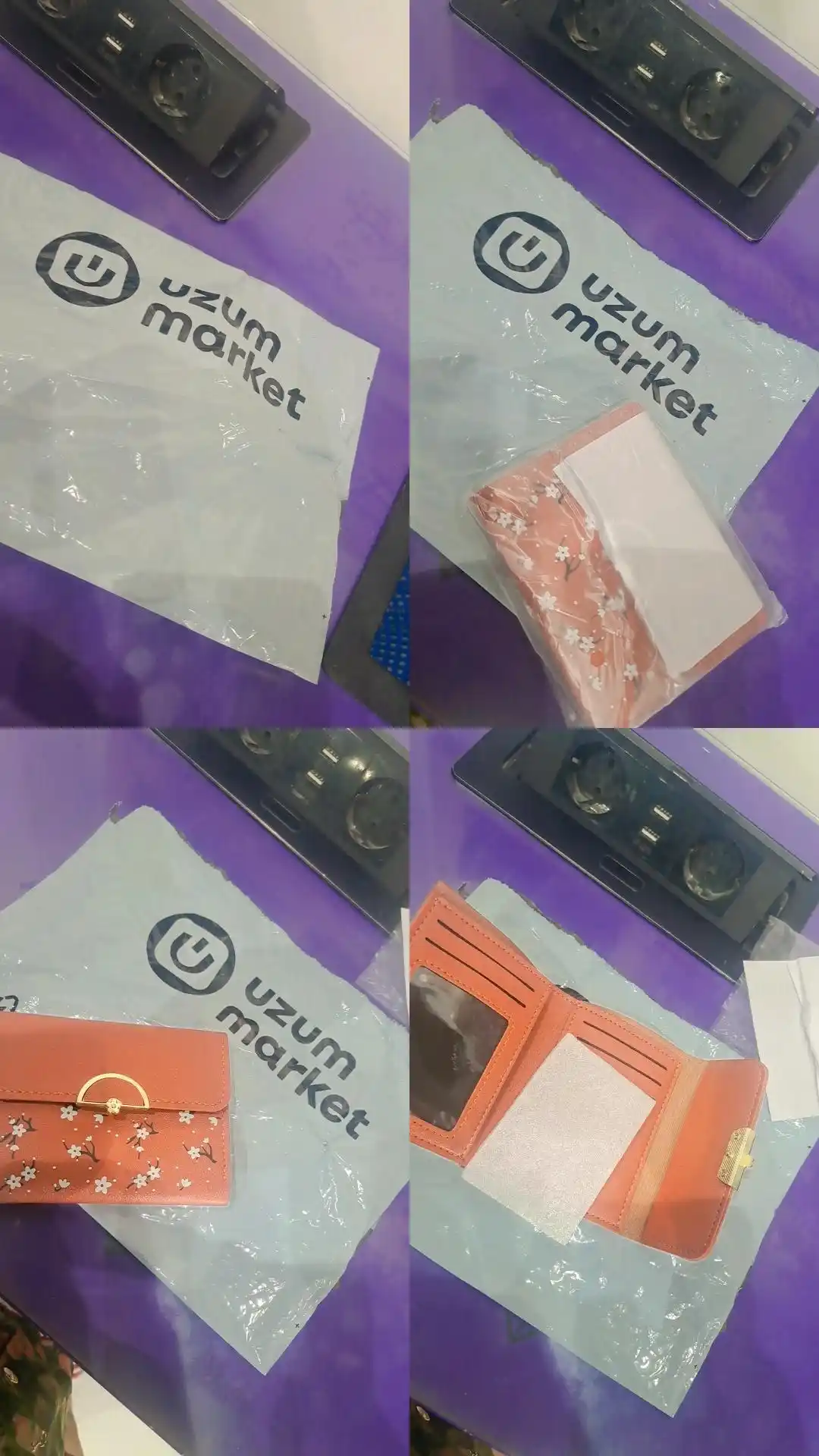 Ayollar hamyoni, tugmali qulfli, o‘lchami 11 sm * 9 sm
