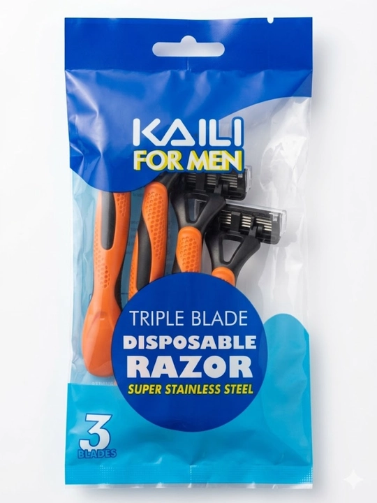 Kaili ayollar britvasi, 3 pichoqli, aloe vera, E vitamini, ergonomik tutqich