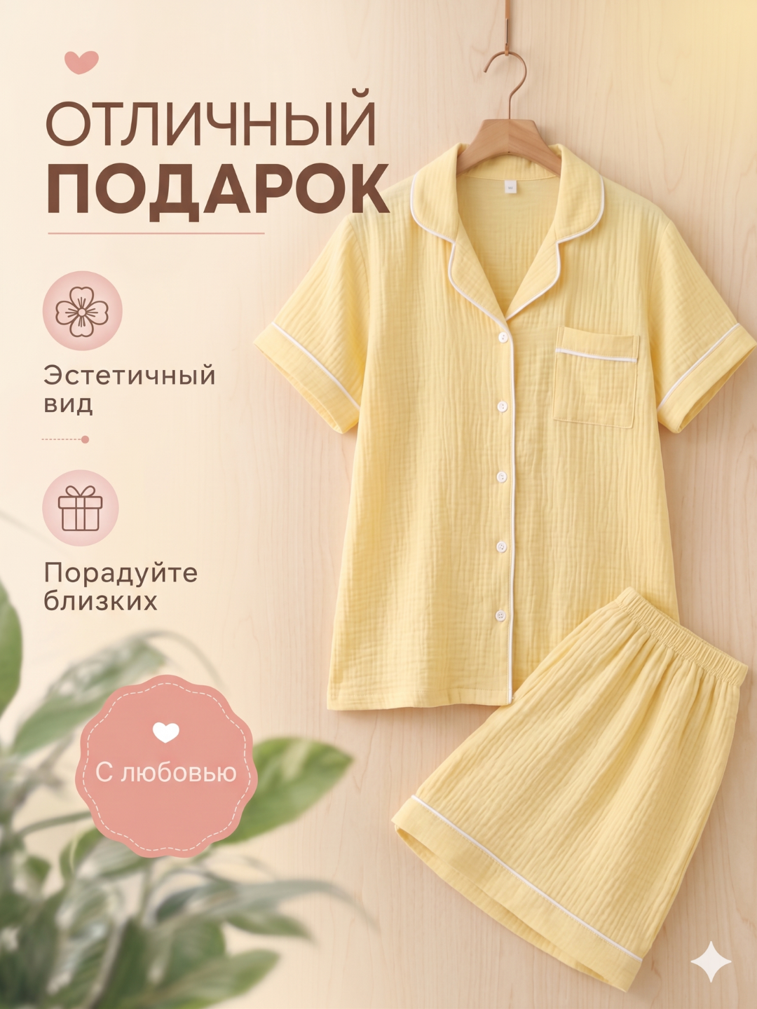 Ayollar pijamasi komplekt, koreys uslubi, 11 tur, M-XL