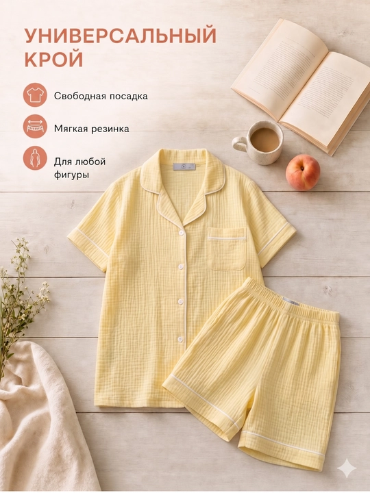 Ayollar pijamasi komplekt, koreys uslubi, 11 tur, M-XL