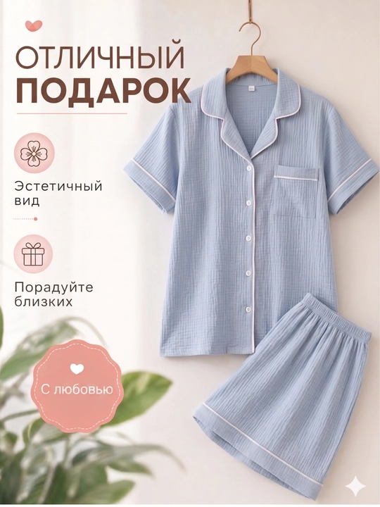 Ayollar pijamasi komplekt, koreys uslubi, 11 tur, M-XL