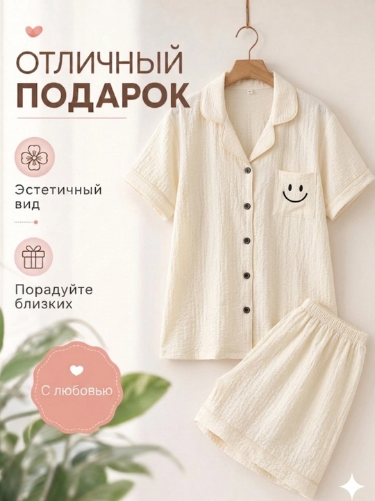 Ayollar pijamasi komplekt, koreys uslubi, 11 tur, M-XL