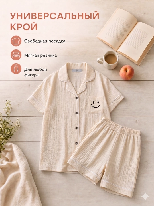 Ayollar pijamasi komplekt, koreys uslubi, 11 tur, M-XL