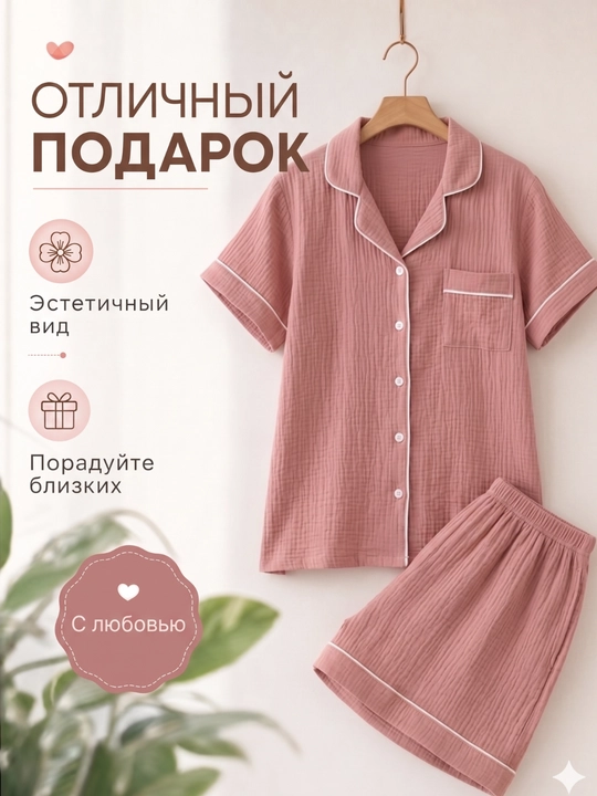 Ayollar pijamasi komplekt, koreys uslubi, 11 tur, M-XL