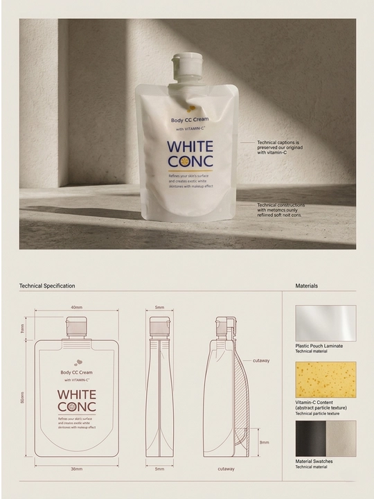 Освежающий CC крем для тела White Conc Body CC Cream with Vitamin-C, 200 г