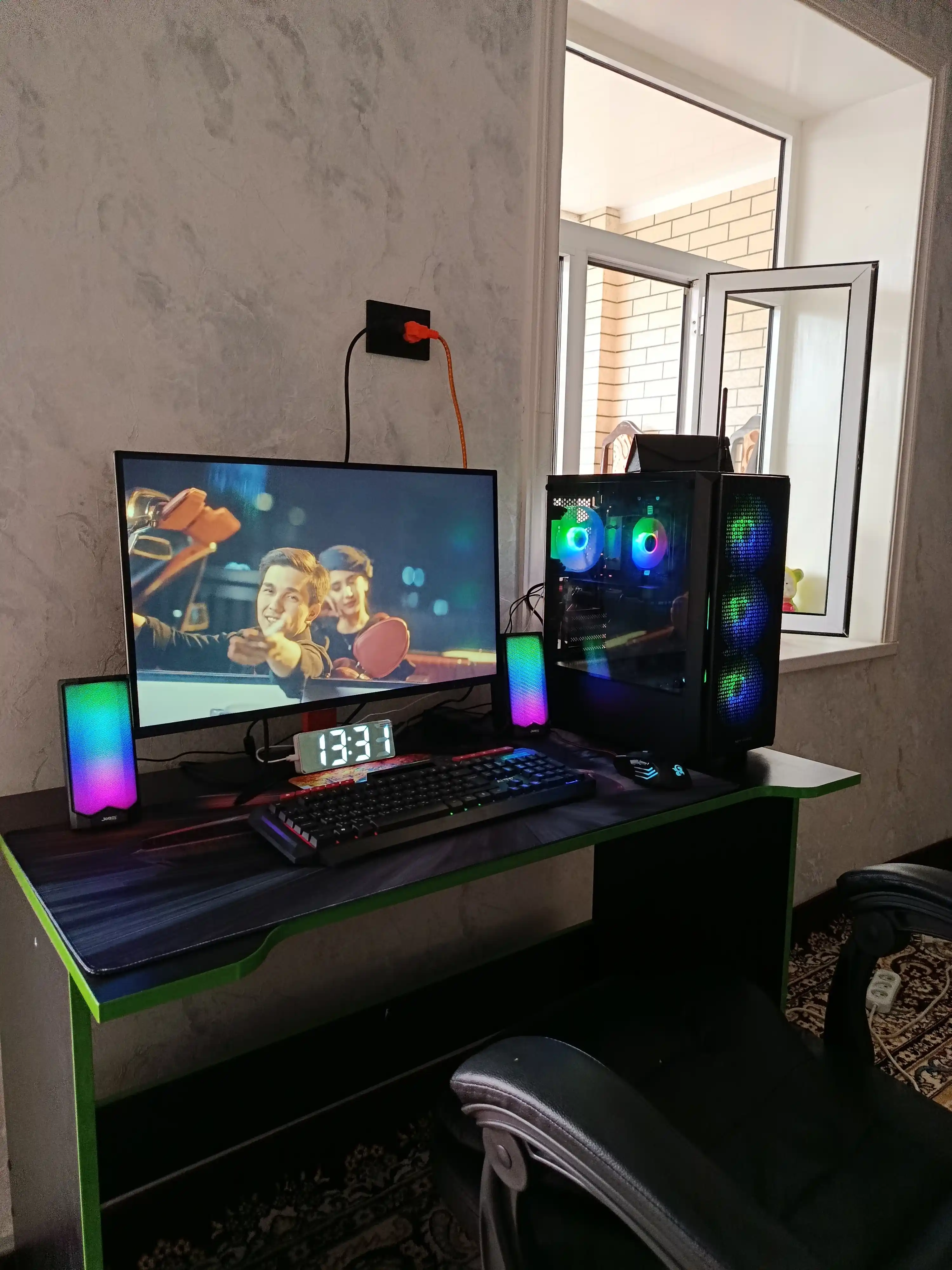 Колонка для компьютера и ноутбука, сабвуфер с подсветкой RGB, для офиса и для геймеров