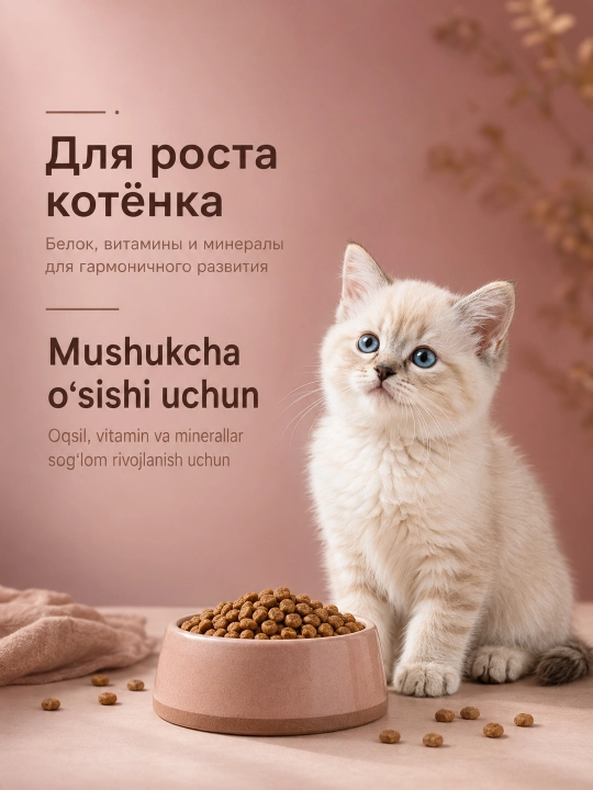 Miratorg Extra Meat mushukchalar uchun quruq yem, buzoq go‘shti, 10 kg