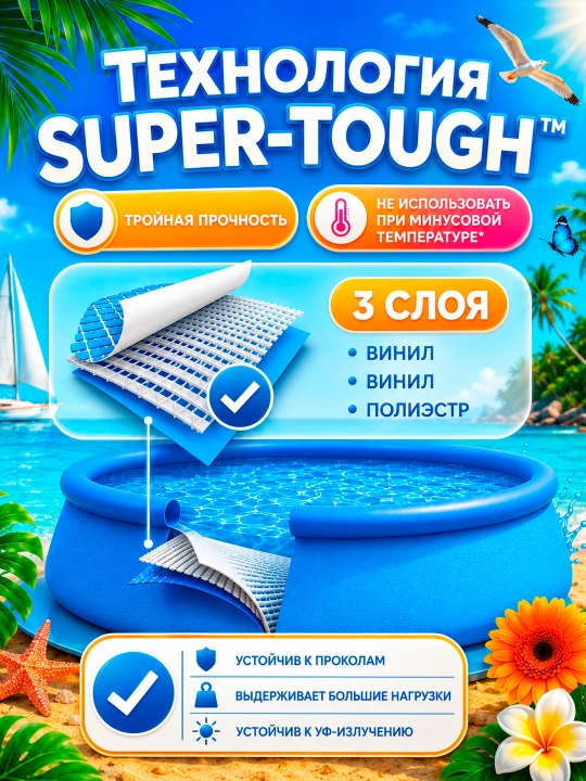 Puflanadigan basseyn Intex Easy Set, tanlovga 886-3853 litr, bolalar va kattalar uchun