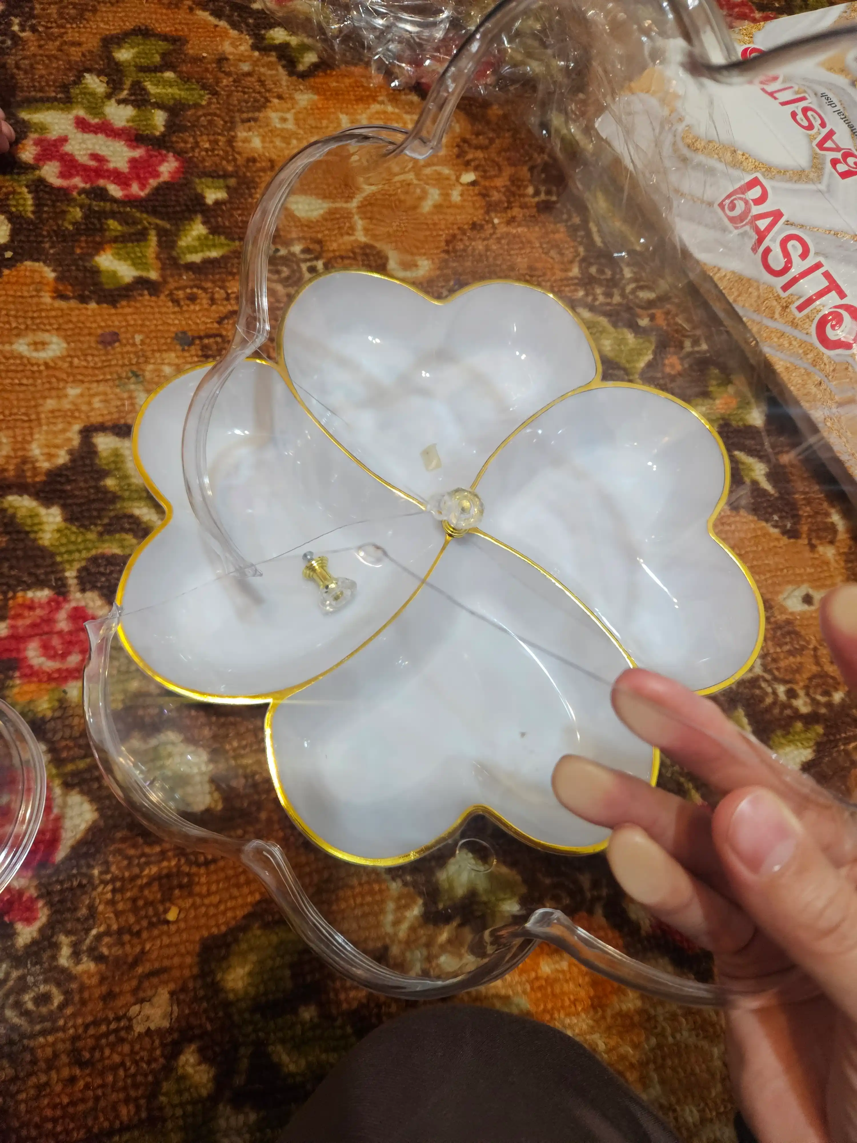 Qopqoqli menager, xurmo va quritilgan mevalar uchun idish, plastik