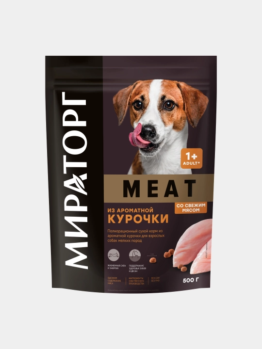 Miratorg Meat Itlar uchun quruq yem, tovuqli 500 gr
