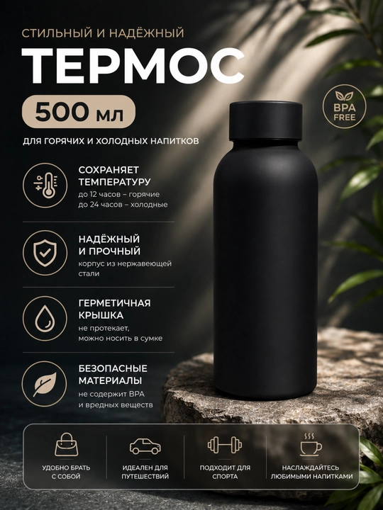 500 ml li termos - issiq va sovuq ichimliklar uchun zamonaviy va ishonchli - 