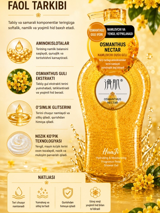 Гель для душа. Fresh Floral Fragrance 768 мл — с ароматом гардении и увлажняющим эффектом
