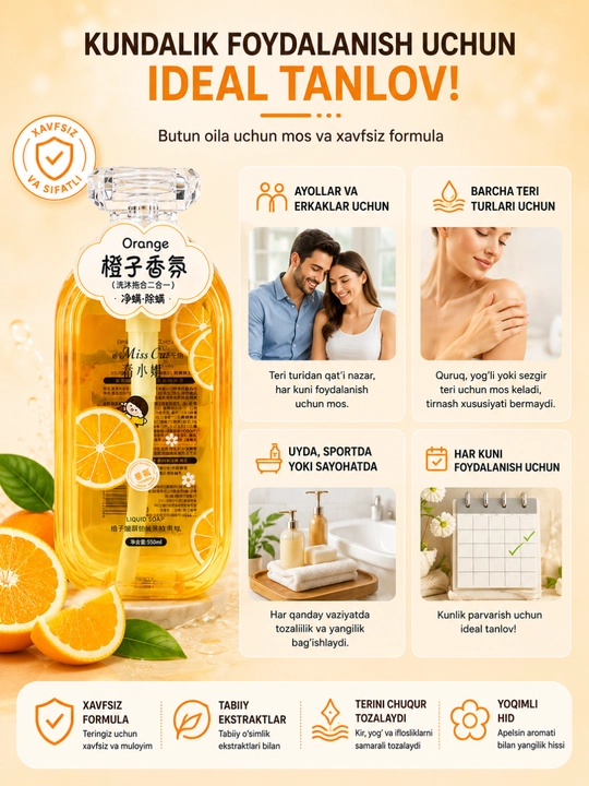 Гель для душа. Fresh Floral Fragrance 768 мл — с ароматом гардении и увлажняющим эффектом