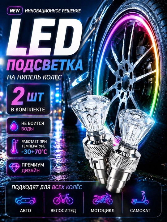 Мигающие фонари для велосипедных колес - 