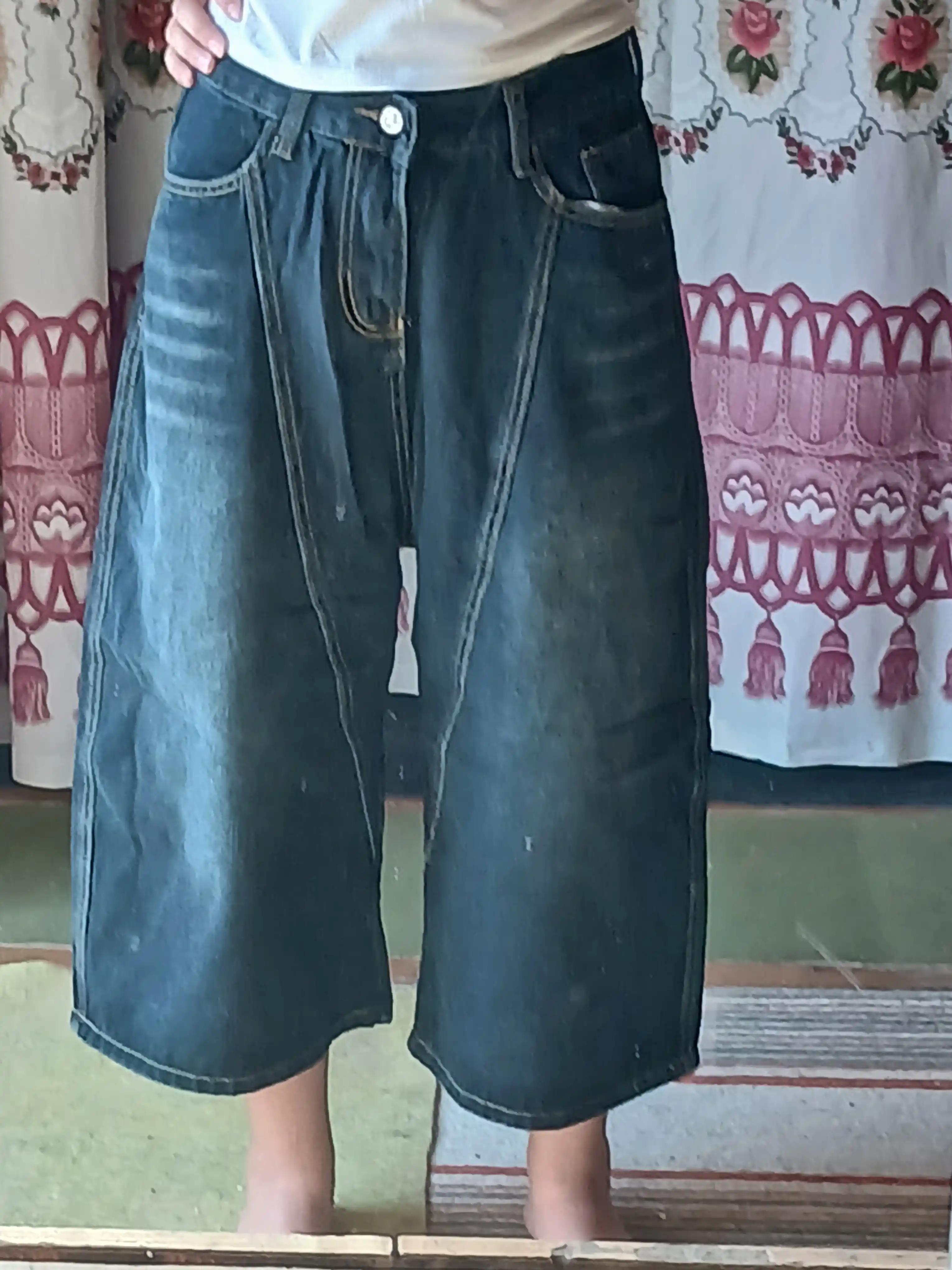 TAYNA Jinsi shortilar, erkaklar va ayollar uchun, baggy, oversayz, Y2K, 100% paxta