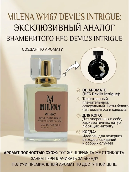 Parfyumlangan suv ayollar uchun, Forever and Ever Dior, Milena №W1492, 50 ml