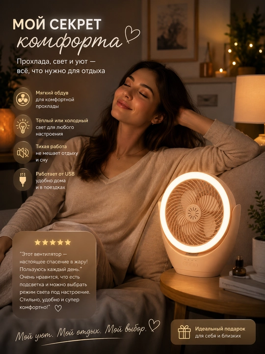 Quyosh paneli va aromaterapiyali portativ mini ventilyator, LED chiroqli stol ventilyatori