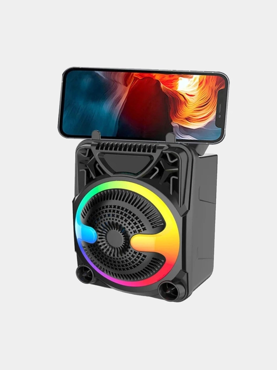 Mikrofon va RGB yoritgichli Sing-E ZQS1366 portativ Bluetooth kolonkasi