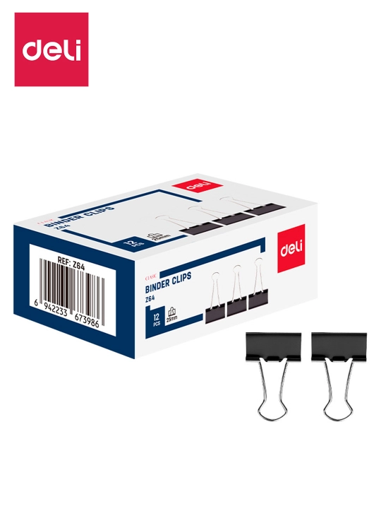 Qisqich 25mm 12dona (qora) EZ64 Deli, 64-EZ - 