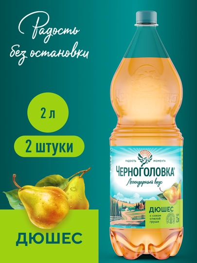 Лимонад Черноголовка Дюшес 2,0 л × 2 шт — ЧЕРНОГО-CH1