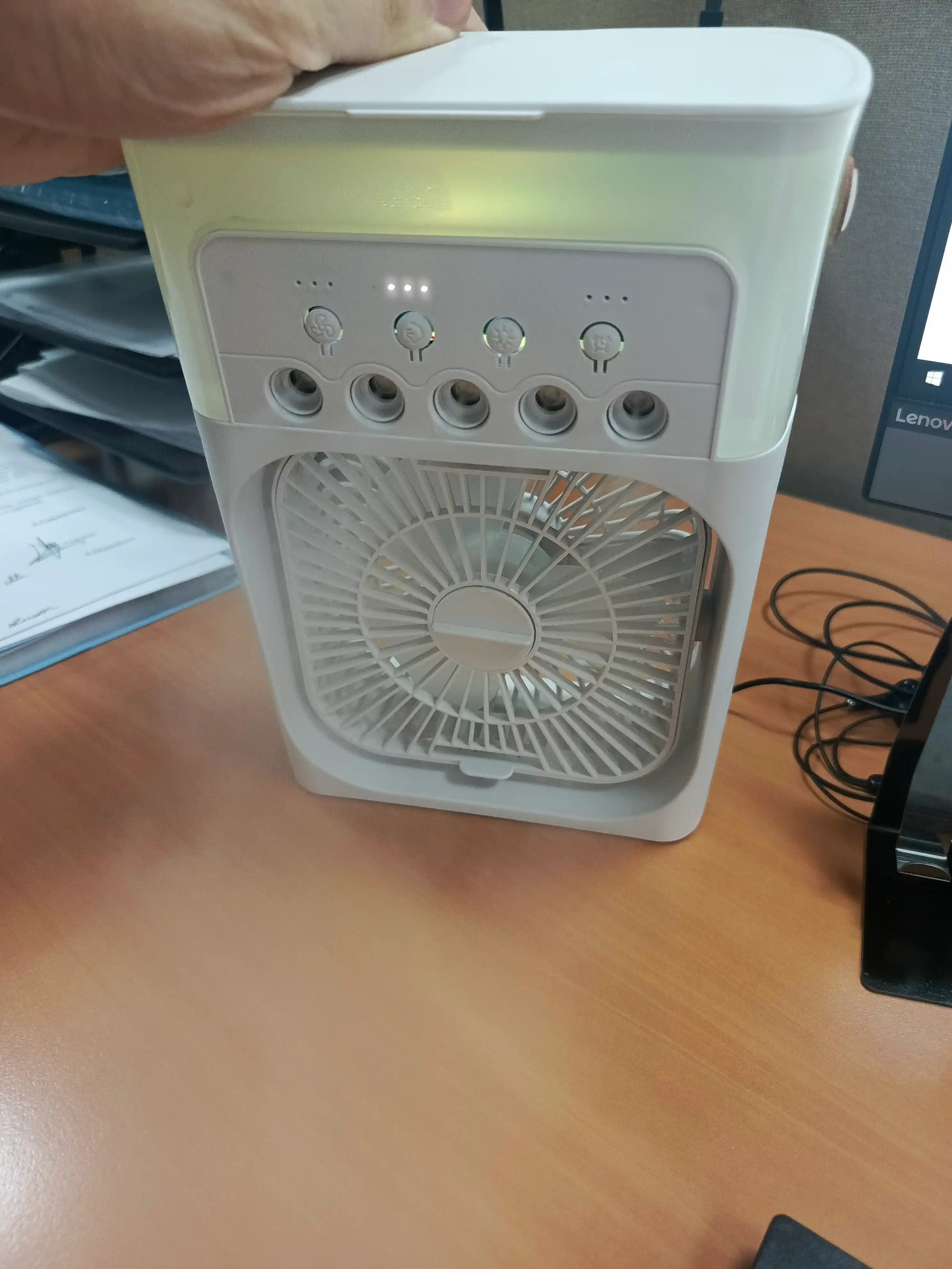 Portativ mini konditsioner, namlagich, mini ventilyator, 3 tasi 1 da
