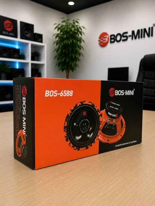 BOS-MINI BOS-6588 Эстрадная Авто Колонка Mid Bass 16CM – 80W