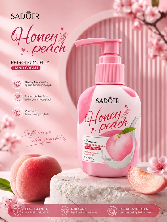 SADOER Avocado qo‘l kremi – namlantiruvchi Hand Cream 150 g