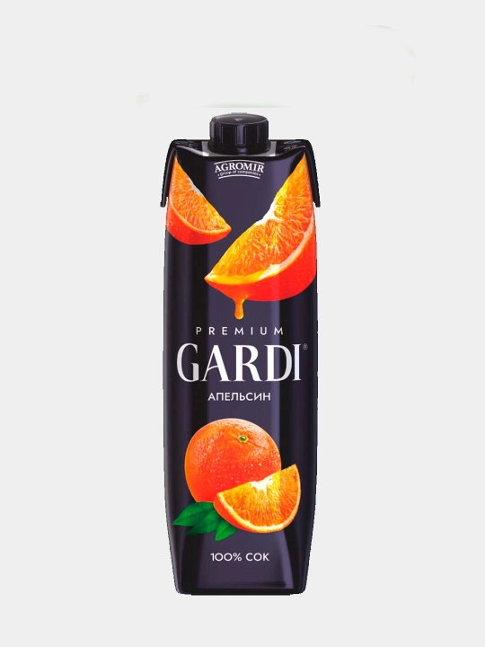 Сок апельсиновый восстановленный GARDI 1 л , Tetra Aseptic - 