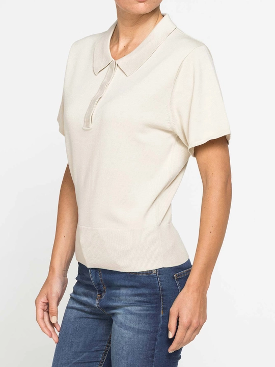 Ayollar uchun yozgi trikotaj polo futbolkasi Carrera Jeans, 100% paxta