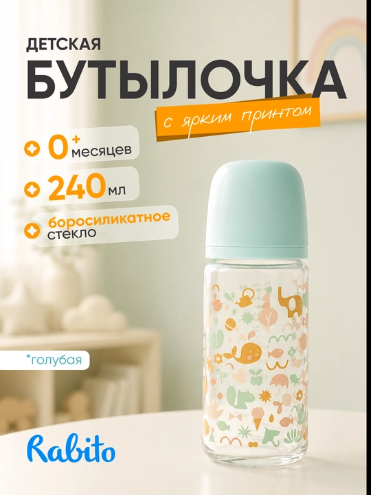 Rabito chaqaloqlar uchun shishali butilka - 