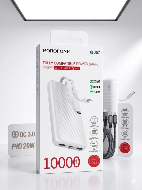 Power bank Borofone BJ57, быстрое зарядное устройство 10000 мАч
