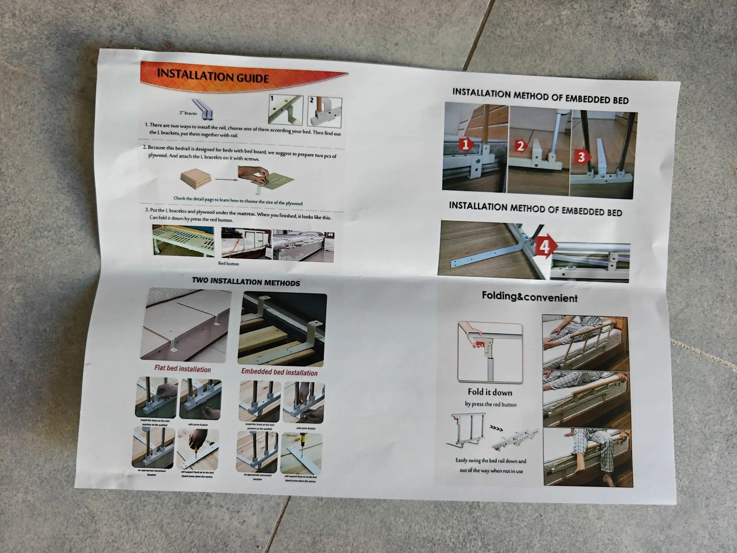 Divan uchun to'siq, keksalar va bolalar uchun, zanglamaydigan po'latdan