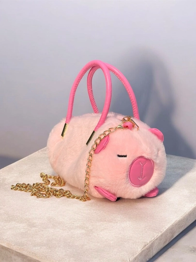 Мягкая сумочка в виде игрушки (mini crossbody) — NOTESUZ-CROSSBODY-РОЗОВ
