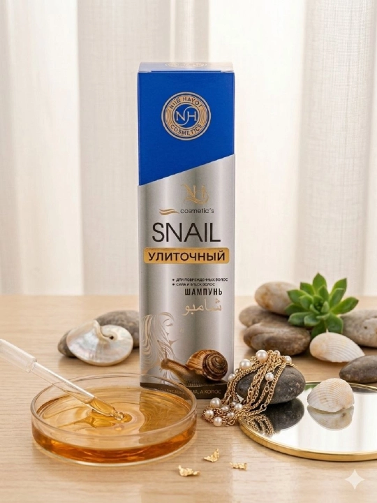 Soch shampuni (Snail) salyangoz musinli, tiklovchi - 
