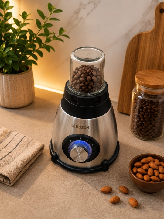 Bosch 1000 Vt statsionar blender 3 ta 1 da, 1,5 l, kofemolka va maydalagich