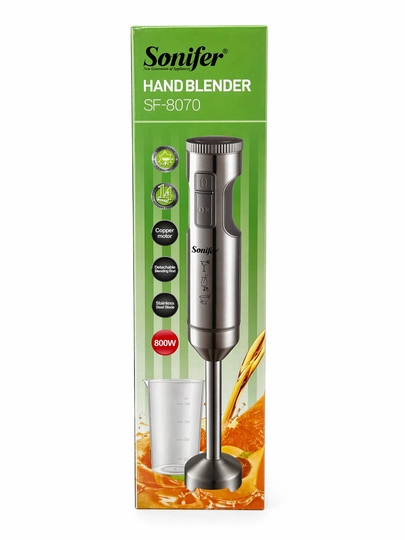 Ручной блендер Sonifer SF-8070 белый 800W, погружной блендер, кухонный блендер для дома