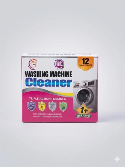 Таблетки для очистки стиральных машин Pinky Clean от накипи и грязи, 12 шт — 1323235-KIRMASHINAUCHUNVOSITA