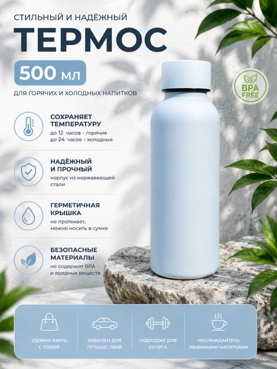 500 ml li termos - issiq va sovuq ichimliklar uchun zamonaviy va ishonchli - 