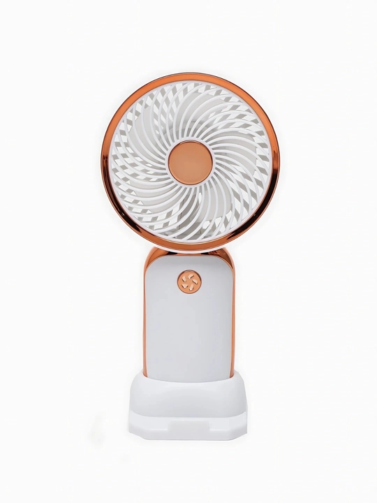 Portativ mini ventilyator USB zaryadli, 3 tezlikli qo‘l va stol fan