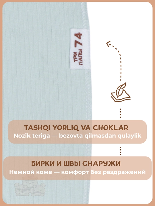 Комбинезон для новорожденных, детский слип, мягкий, хлопковый, 68-86 размеры