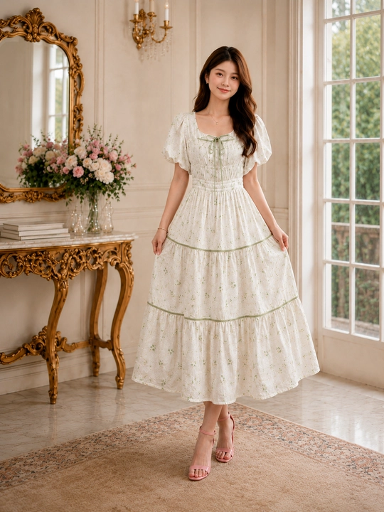 Ayollar va qizlar yozgi midi ko‘ylagi, freesize 42-48, bahor-yoz uchun - 