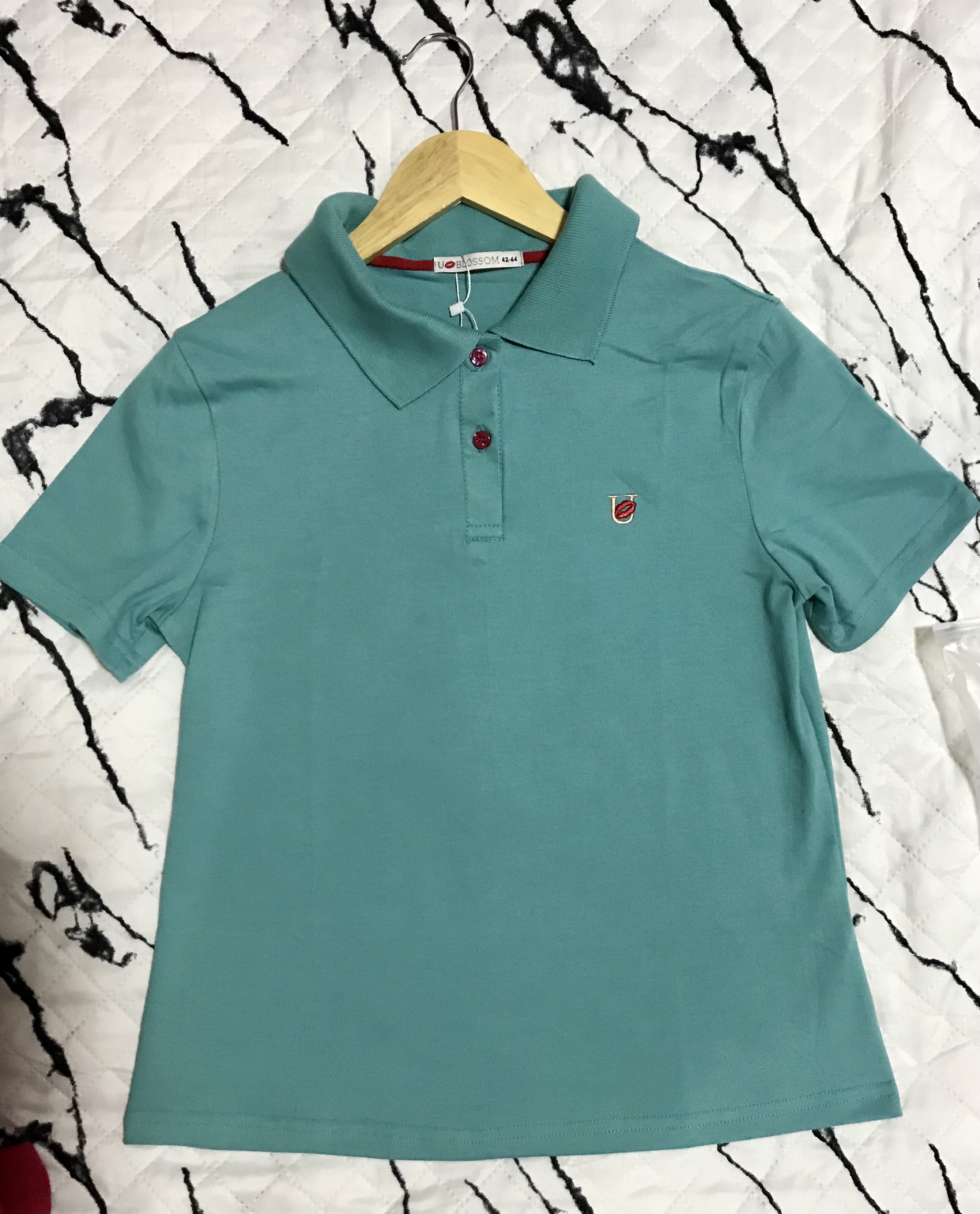 Женская футболка поло финка UBLOSSOM, 100% хлопок, рубашка короткий рукав Polo