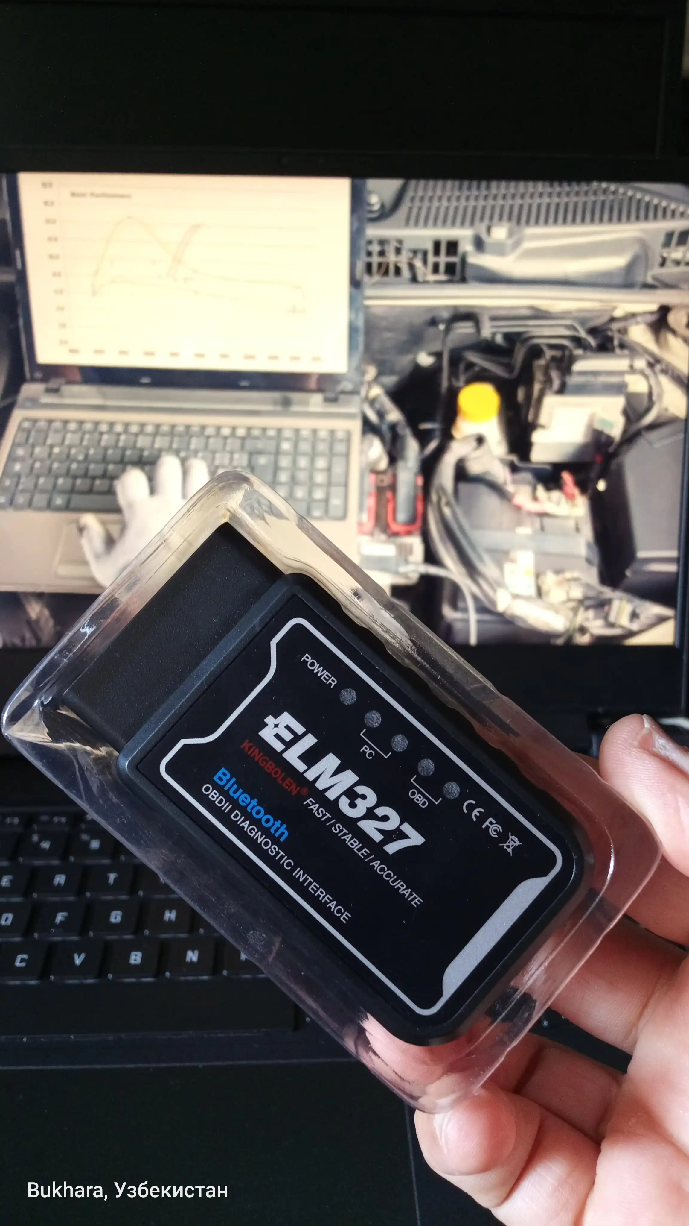 Автосканер KINGBOLEN OBD2 ELM327 V1.5 Bluetooth для диагностики машины чип PIC18F25K80