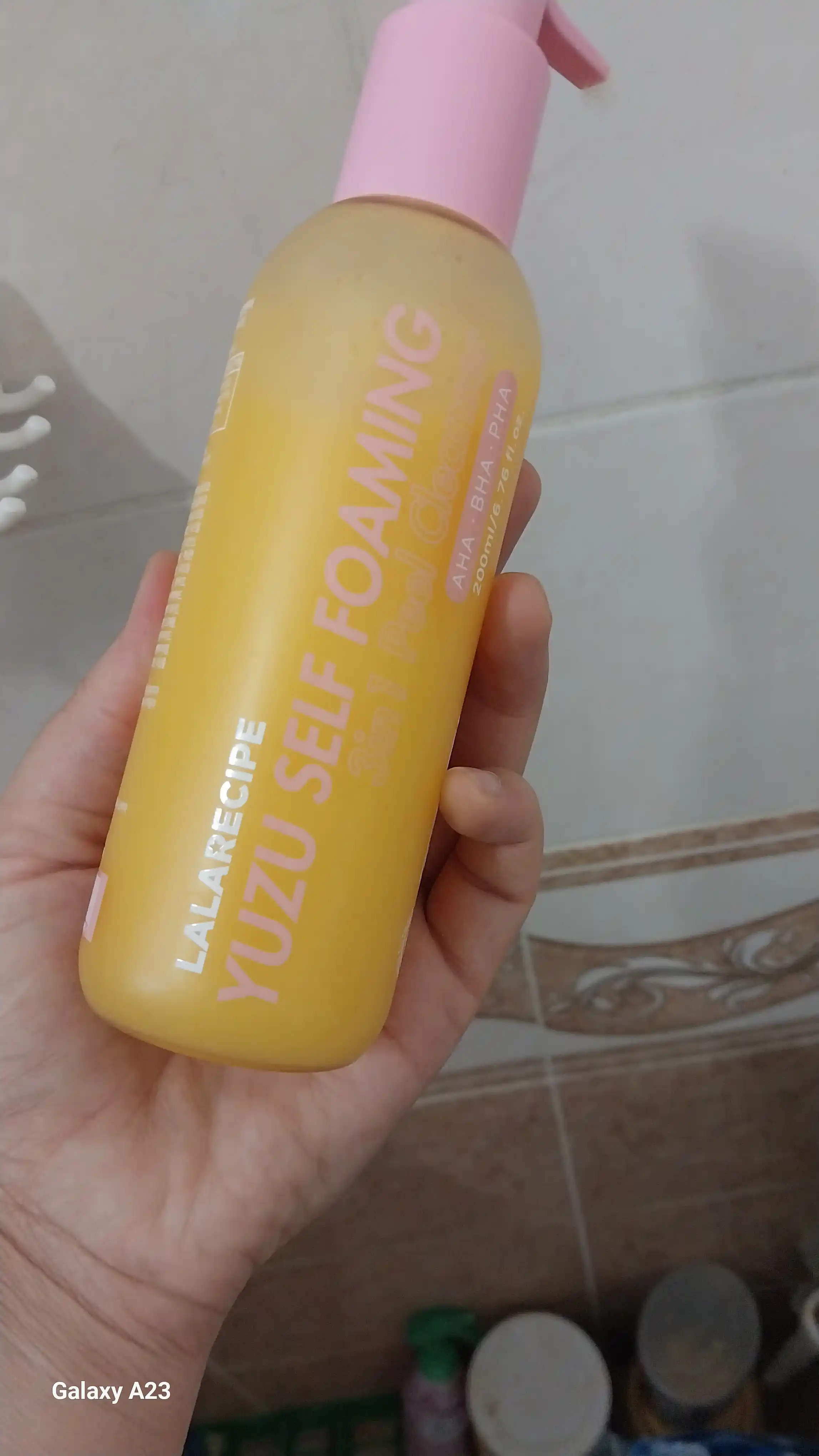 LALARICIPE пенка Yuzu Self Foaming 3 в 1 с AHA и BHA, очищающая пенка для лица, 200 мл